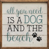 Close up of All You Need - Dog & Beach Framed plaque