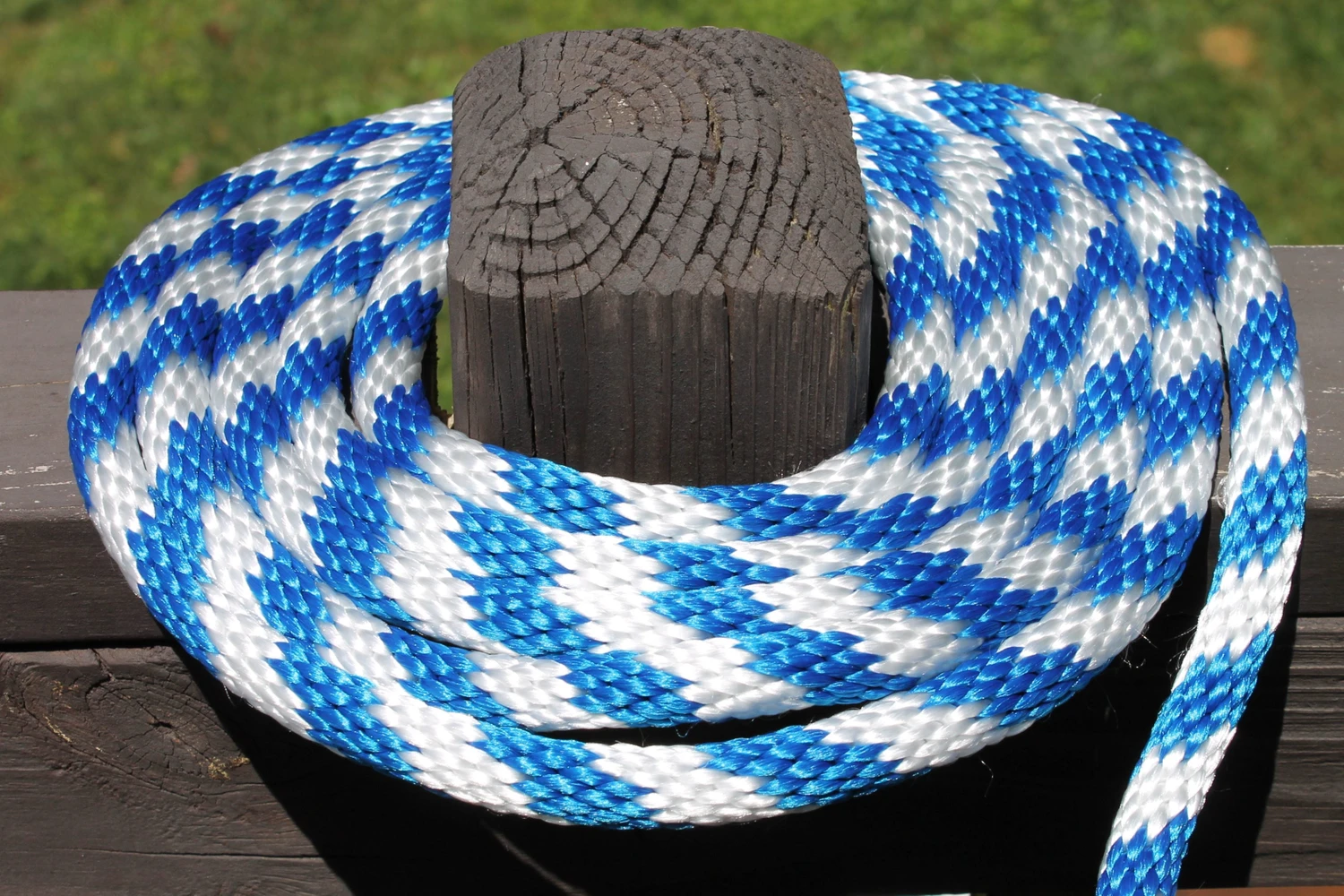 Braided Rope 3 Inch Blue & White Solid Braided Polypropylene Rope | Flexible Utility Rope ...