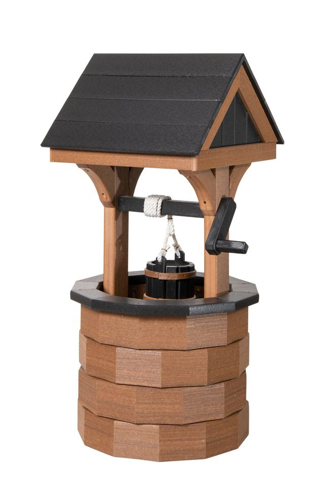Small Poly Wishing Well – Decorative Maintenance-Free Garden Accent