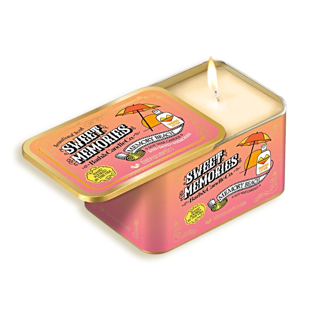 Memory Beach Scented Sweet Memories Slider Tin Candle | Made in