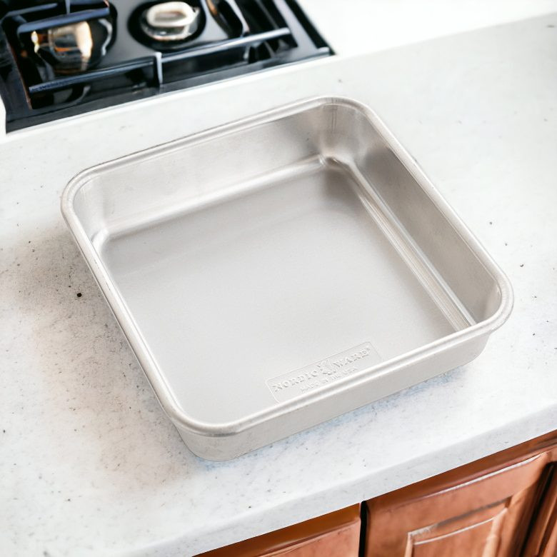 Nordic Ware Natural Aluminum Commercial Square Cake Pan, 9 x 9 - Thumbnail 3