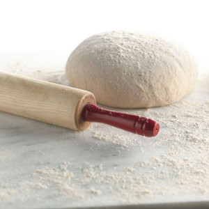 Red Handled Mini Home Baker's Rolling Pin used in baking