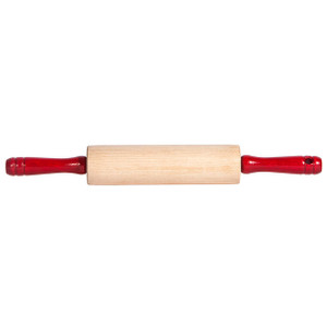 Mini Home Baker's Rolling Pin with Red Handles