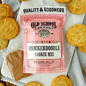 One 16 oz. Bag of Old School Brand Snickerdoodle Cookie Mix makes 24 cookies
