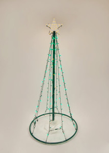 LED Lighted Pine - I Love My Tractor - Green Tree Lights with a Yellow Star