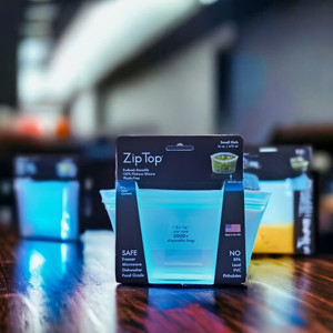 Teal colored Zip Top Small Dish Food Containers available at Harvest Array.