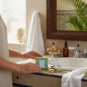Shop Harvest Array Online for Destination Scent Exfoliating Mini Spa Soap in a 1.9 ounce square bar like this New Morocco scent.