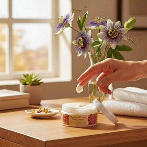 Passion Flower and Botanical Oils Body Butter with Shea Butter from Greenwich Bay Trading, available at harvestarray.com.