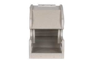 Back view of the Light Gray Football Helmet Poly Bird Feeders