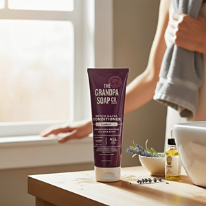 The Grandpa Soap Co. Witch Hazel Conditioner is made in the USA.