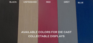 Color choices for the  2 Hanging Display Racks for Die Cast Cars With 3 Columns