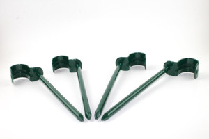 Outdoor LED Lighted Christmas Tree with Green Base and Red Tree Lights