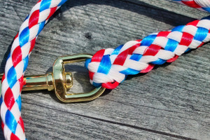 This Snap on our Soft Braided Dog Leash for Dogs Up to 50 pounds is double stitched for double the security. 