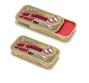 Peppermint Lip Licking Lip Balm in Vintage Slider Tins