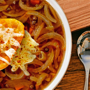 Anderson House Chicago Bistro French Onion Soup Mx makes a quick meal the family will devour. Available to purchase online at Harvest Array.