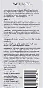 Wet Dog Masculine Mutt Conditioner Label