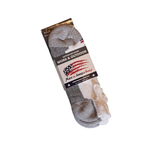 Men's Cotton White No Show Work Socks L/XL - 2 Pack by Made in America Sock Company. Available at Harvest Array.