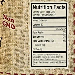 Nutrition Information for a 19 oz. Jar of Dutch Kettle Boysenberry Jam.