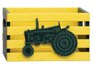 Yellow and green Handcrafted Amish Poly Crate