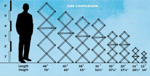 8 different sizes of Floor Stading Drying Racks to fit your home and travel needs
