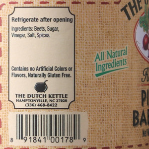 Amish made Pickled Baby Beets from The Dutch Kettle Ingredients.  Made In the America.  Harvest Array
