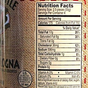 Nutrition Information for Dutch Kettle Home Style Smoked Pickled Bologna for Harvest Array.