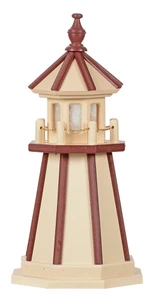 Ivory with Cherrywood Trim Wooden Lighthouse -2 Feet for Harvest Array 