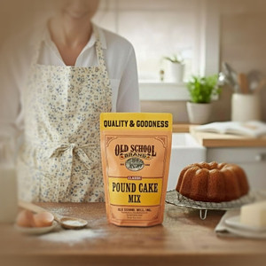 Stock the pantry with easy to make Baking Mixes from Old School Brands and Harvest Array like this classic Pound Cake Baking Mix.