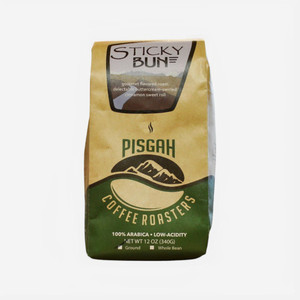 Order a 12 oz. bag of Gourmet, Light roast Sticky Bun Flavored Ground Coffee today, from harvestarray.com.