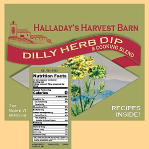 Dilly Herb Dip and Cooking Blend Ingredients and Nutrition Facts. Order today from harvestarray.com.