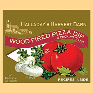 Halladay's Harvest Barn wood fired pizza dip packaging
