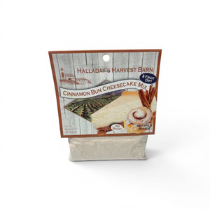 Cinnamon Bun Cheesecake and Fruit Dip Mix made in America by Halladay's.