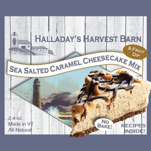 Shop Harvest Array's No Bake Sea Salted Caramel Cheesecake and Fruit Dip Mix made in America by Halladay's.