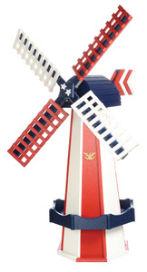 Patriotic Style Large Size Poly Windmill available from Sunrise Creations on Harvest Array