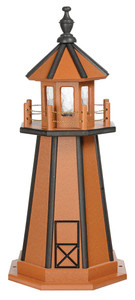 Cedar with Black Trim Wooden Lighthouse -3 Feet for Harvest Array 