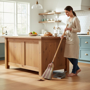 Stoltzfus Brooms can be delivered to your door from Harvest Array. Amish-made with hardwood handles and 100% natural broomcorn. Medium 56" broom in natural and red.