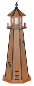 Mahogany with Black Trim Wooden Lighthouse - 5 Feet for Harvest Array 