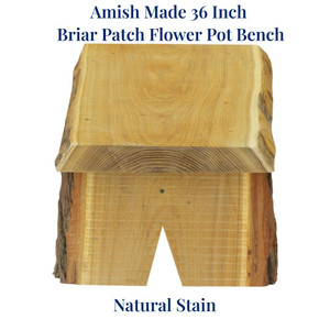 Amish Made 36 Inch Briar Patch Flower Pot Bench