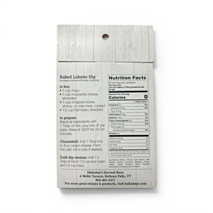 Nutrition facts, recipes, and ingredients for New England Artisan Lobster Dip Mix from Harvest Array.
