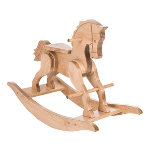 Amish Made Maple Rocking Horse in Harvest Stain