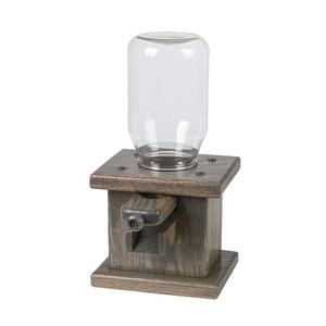 Amish Made Wooden Candy Dispenser in Antique Stain
