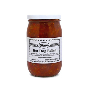 Annie's Kitchen Amish-made Hot Dog Relish. Order today, online at harvestarray.com.