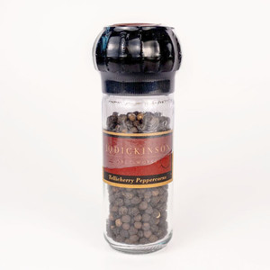Pepper Grinder with Tellicherry Peppercorns from J.Q. Dickenson Salt Works and Appalachian Mercantile. Now available at harvestarray.com.
