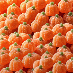 Bulk Orange flavored Sour Jelly Pumpkins are dusted with sanding sugar. Purchase online at harvestarray.com before they vanish.