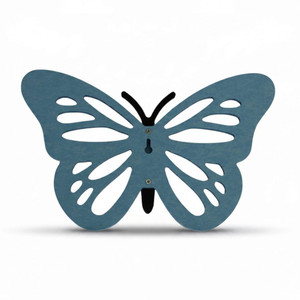 Back of light blue butterfly to show how it can be hung on the fence