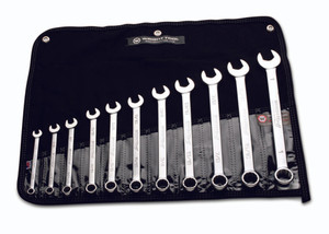 Combination Wrench WRIGHTGRIP® 2.0 11 Piece Set - 12 Point Satin 3/8"- 1"