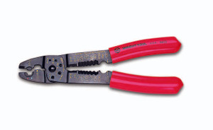Wire Stripping Plier w/Cutter/Crimper - 6 strip stations - 10-22 AWG - 8-3/4"