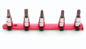 3/8" Drive 5 Piece Set - Screwdriver Bit Sockets w/Standard Bits #2, #3, #4, 1/4", 3/8"