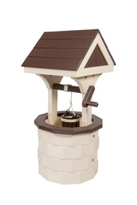 Ivory and brown Medium Wishing Well