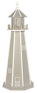 Light Gray with White Trim Poly Lighthouse -5 Feet for Harvest Array 